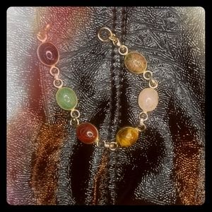 Vintage sterling silver scarab bracelet